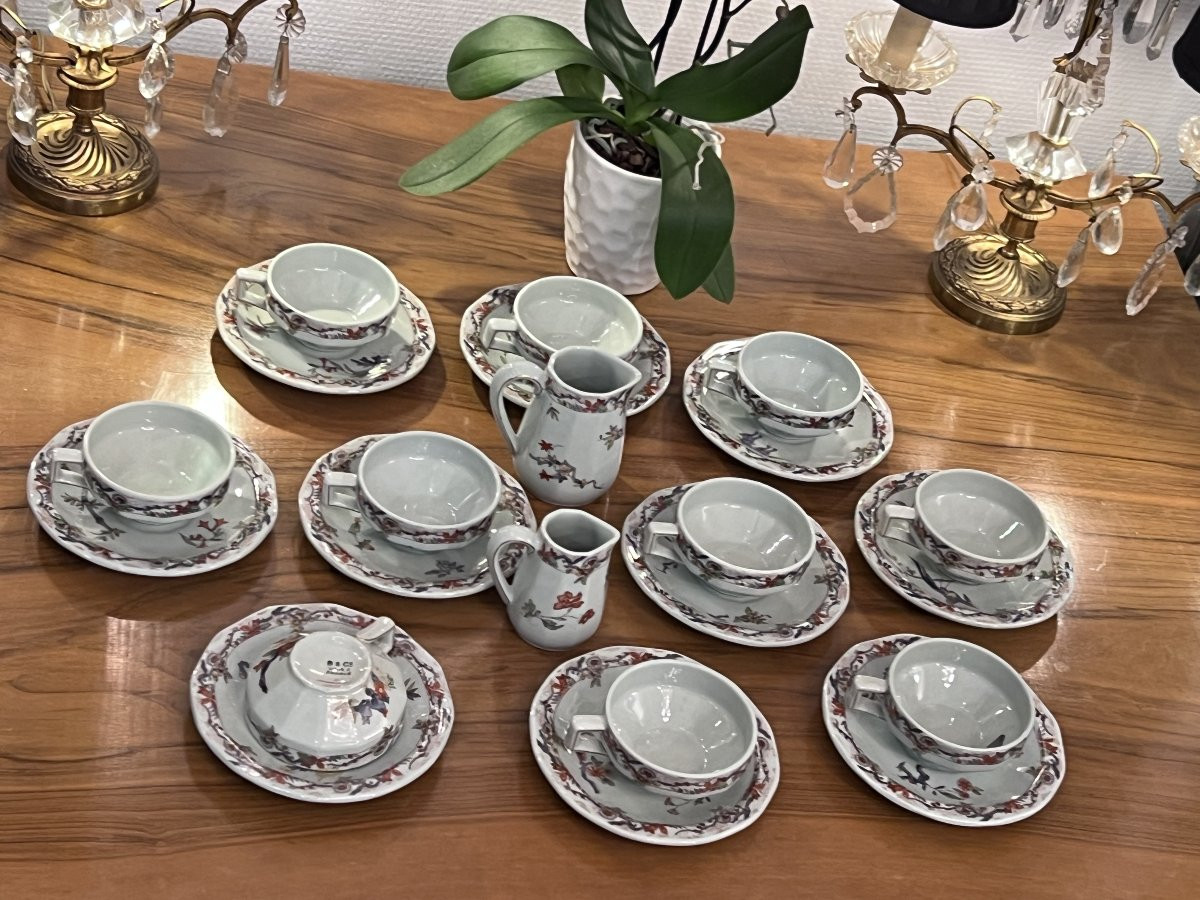 Porcelaine De Limoges / Service The Cafe 10 Pers  Art Deco-photo-8