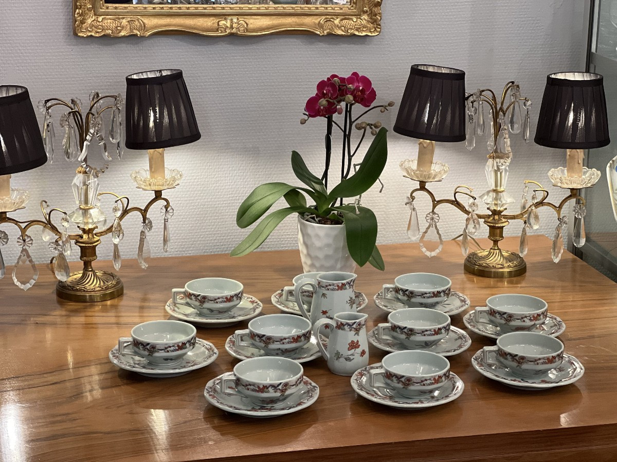 Porcelaine De Limoges / Service The Cafe 10 Pers  Art Deco