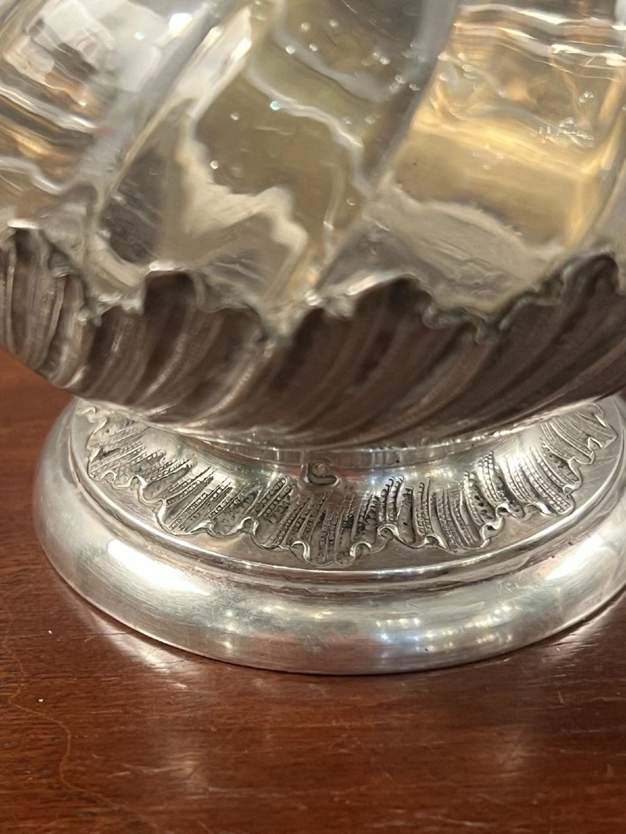 Liqueur Decanter With Sterling Silver Frame And Minerva Hallmark -photo-2