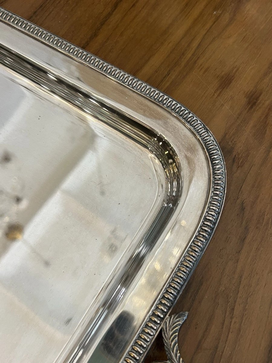  Plateau de Service   en Métal Argenté               -photo-6