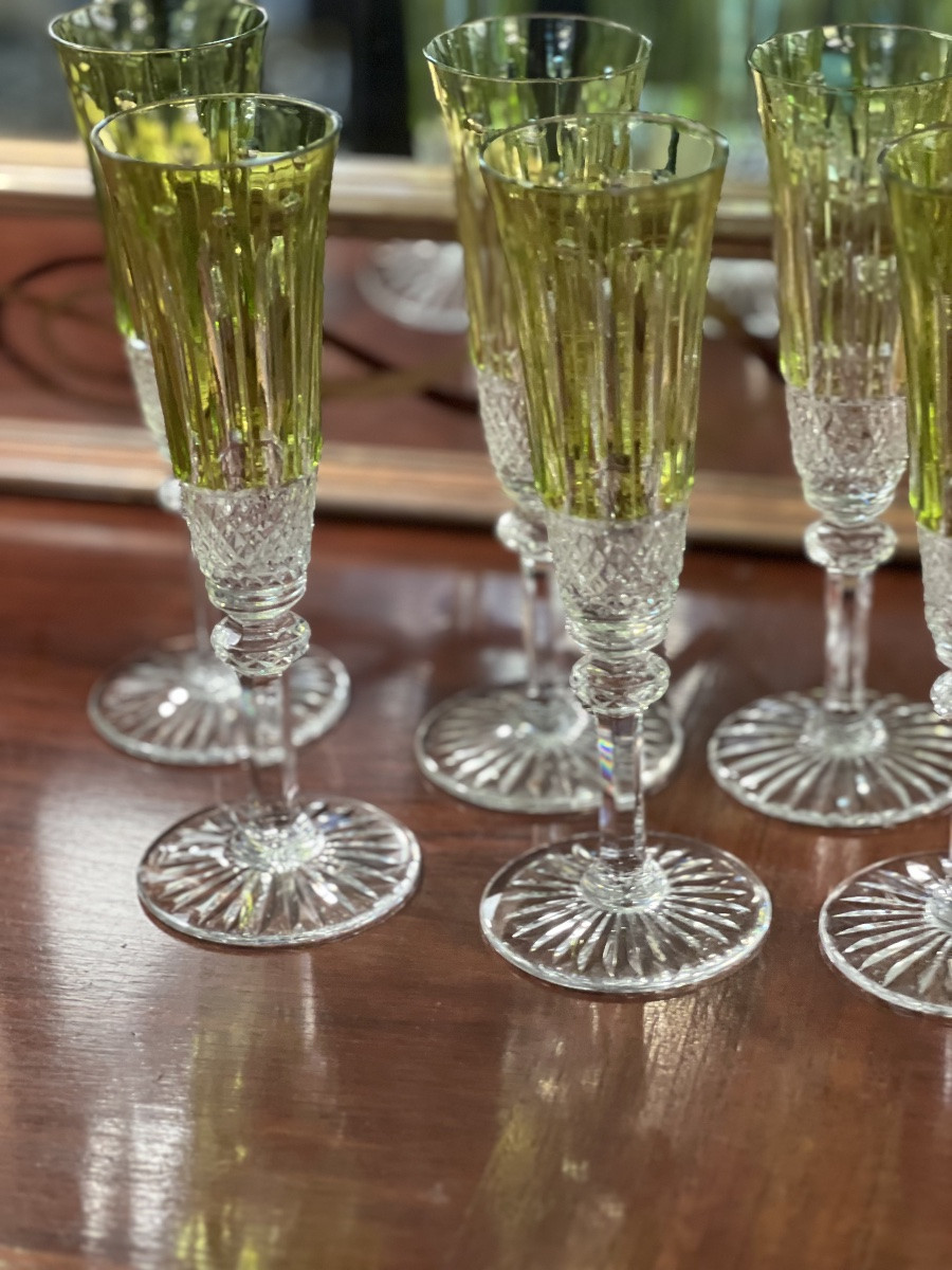 St. Louis 7 Crystal Champagne Flutes, Tommy Model-photo-2