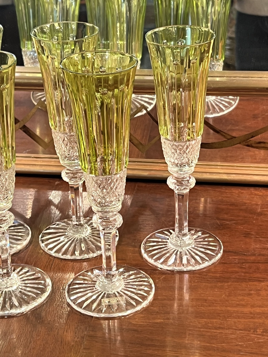 St. Louis 7 Crystal Champagne Flutes, Tommy Model-photo-4