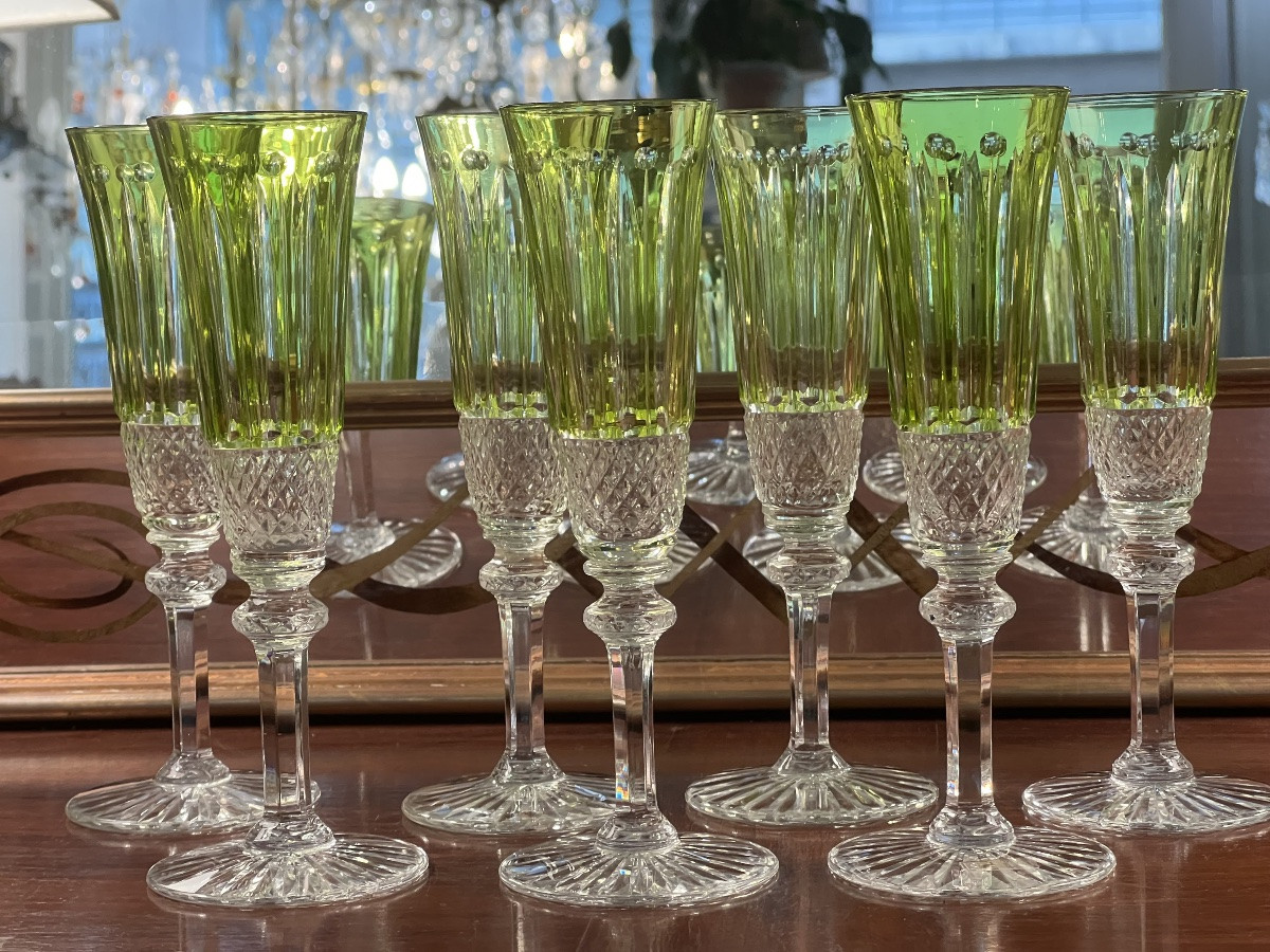 St. Louis 7 Crystal Champagne Flutes, Tommy Model-photo-5