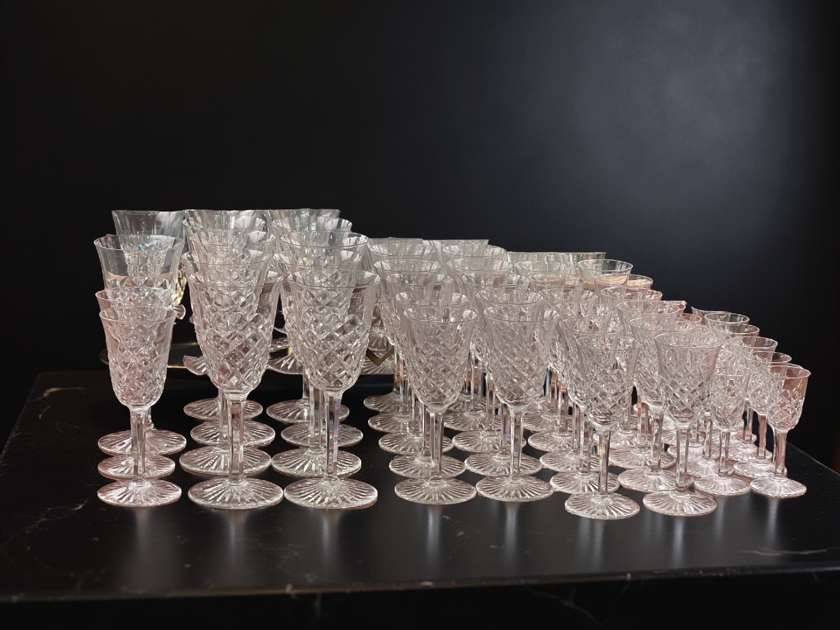 Service Of, Glass, Crystal, Baccarat, Burgos Model