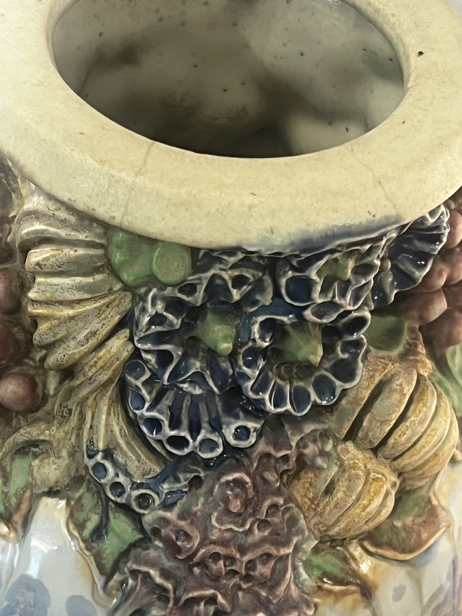 Large Ceramic Vase Signed Joseph Mougin In Nancy-photo-7