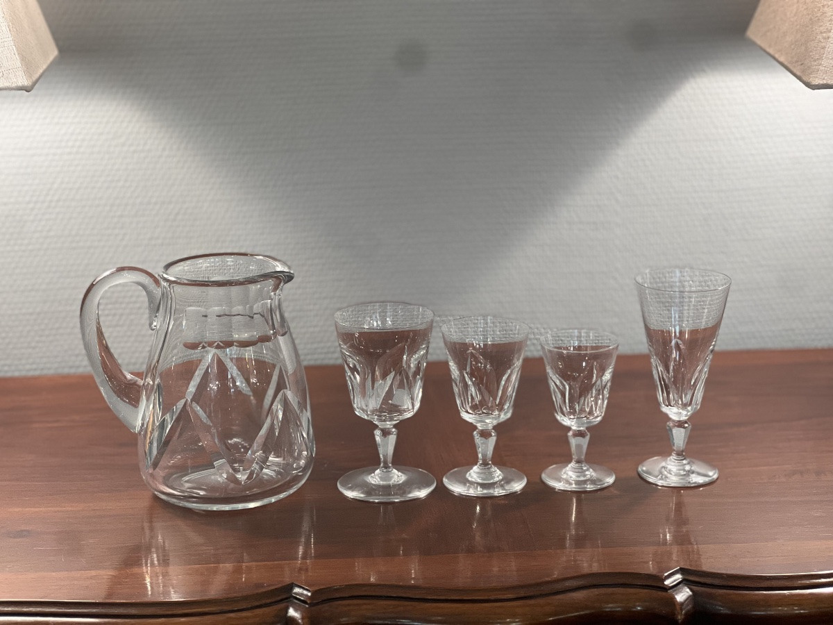 Baccarat Glass Service 48 P Model Chartres-photo-1