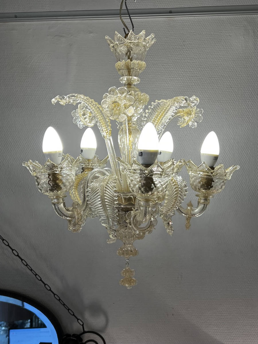 Ref 116/ Murano 5-light Chandelier -photo-1