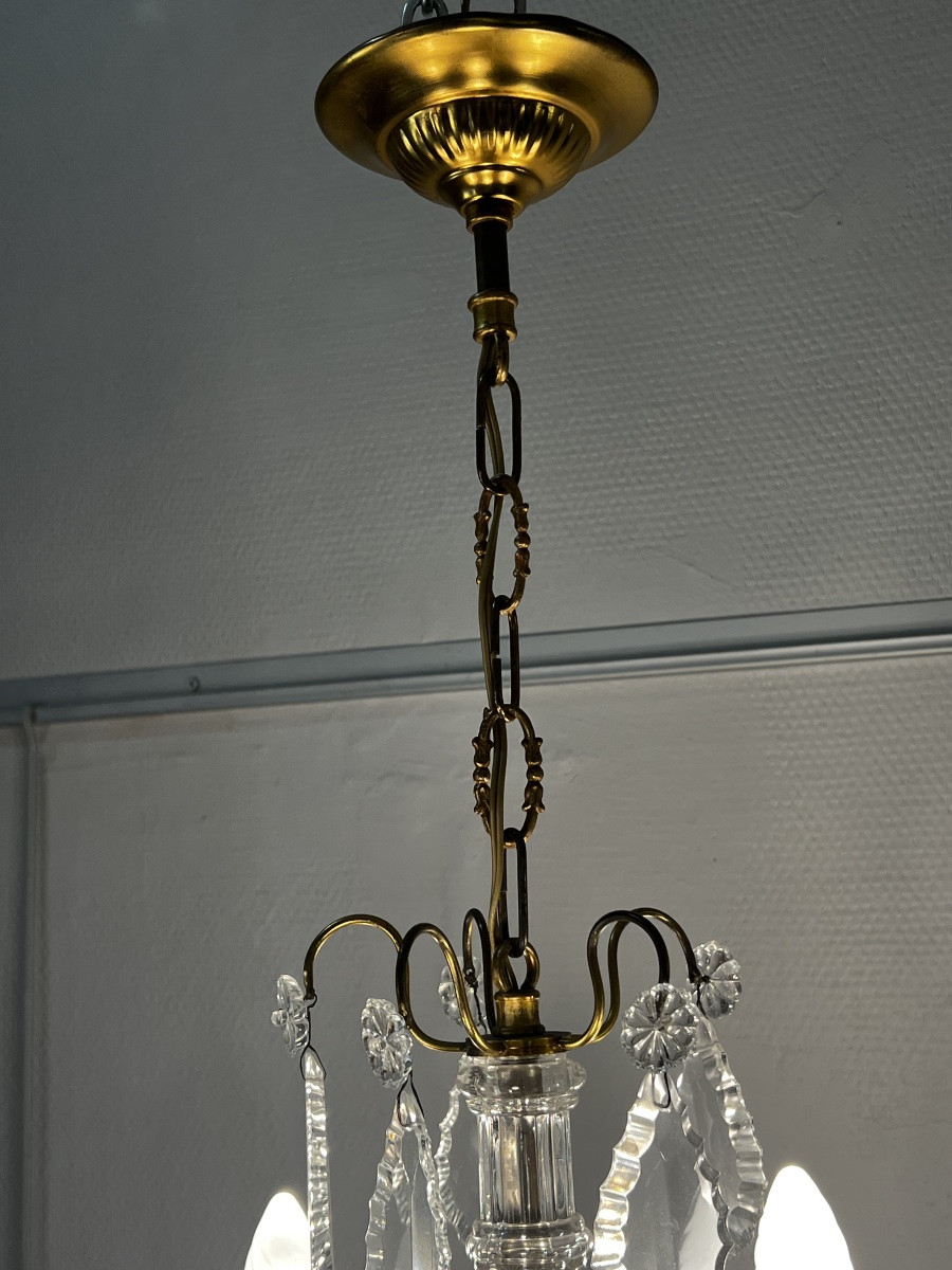 REF120/ Lustre Pampilles Cristal 5 Lumi&egrave;res -photo-6