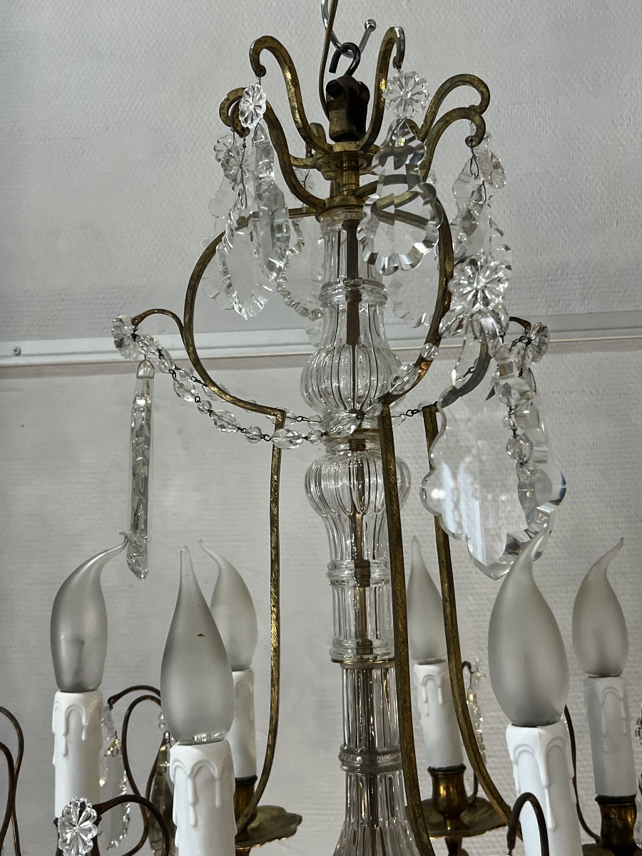 RÉF 133 / Lustre Pampilles Cristal 6 Lumières-photo-8