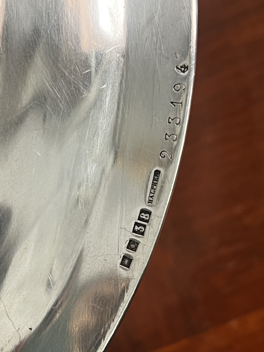 Christofle Vegetable Dish And Its Silver-plated Metal Plate Monogrammed-photo-5