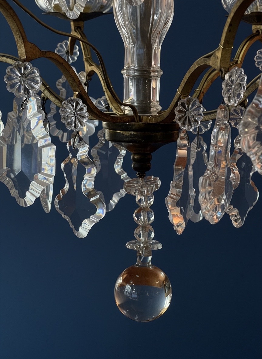 Ref. 134 / 5-light Crystal Drop Chandelier-photo-1