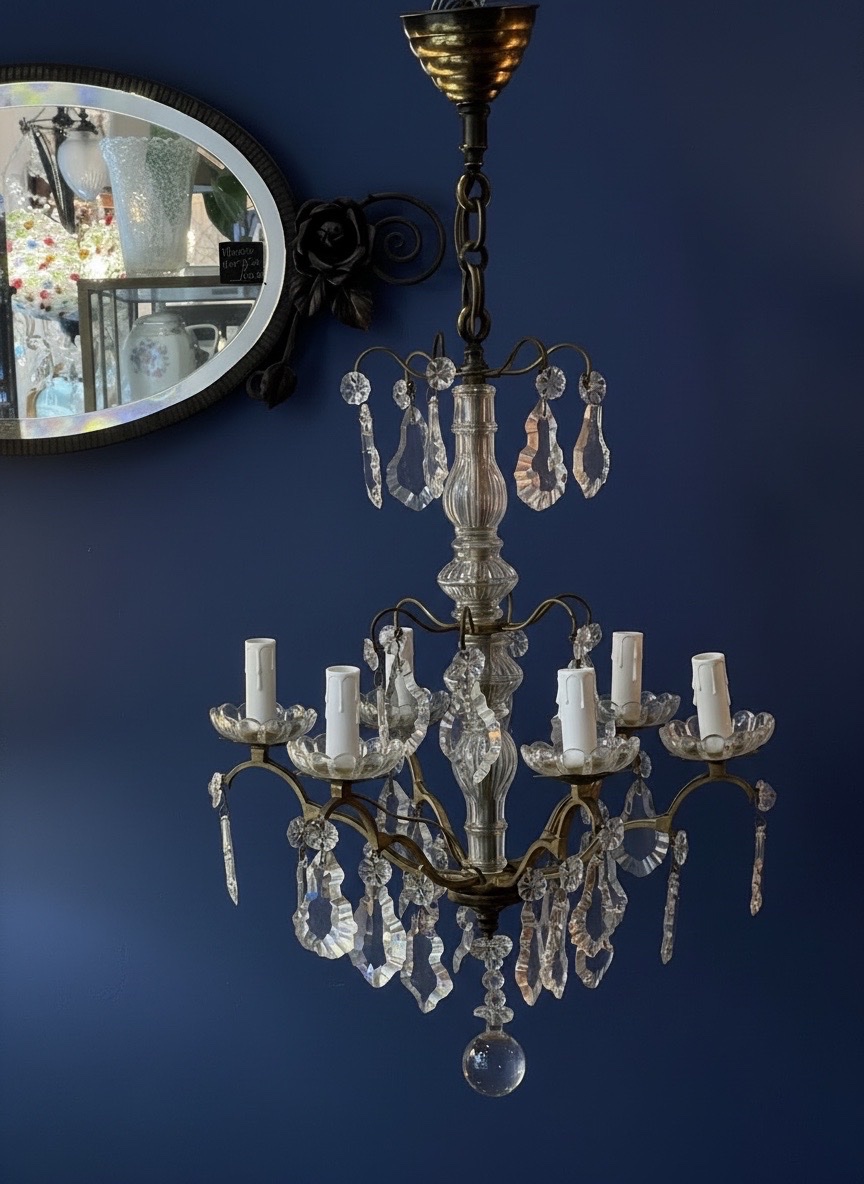 Ref. 134 / 5-light Crystal Drop Chandelier