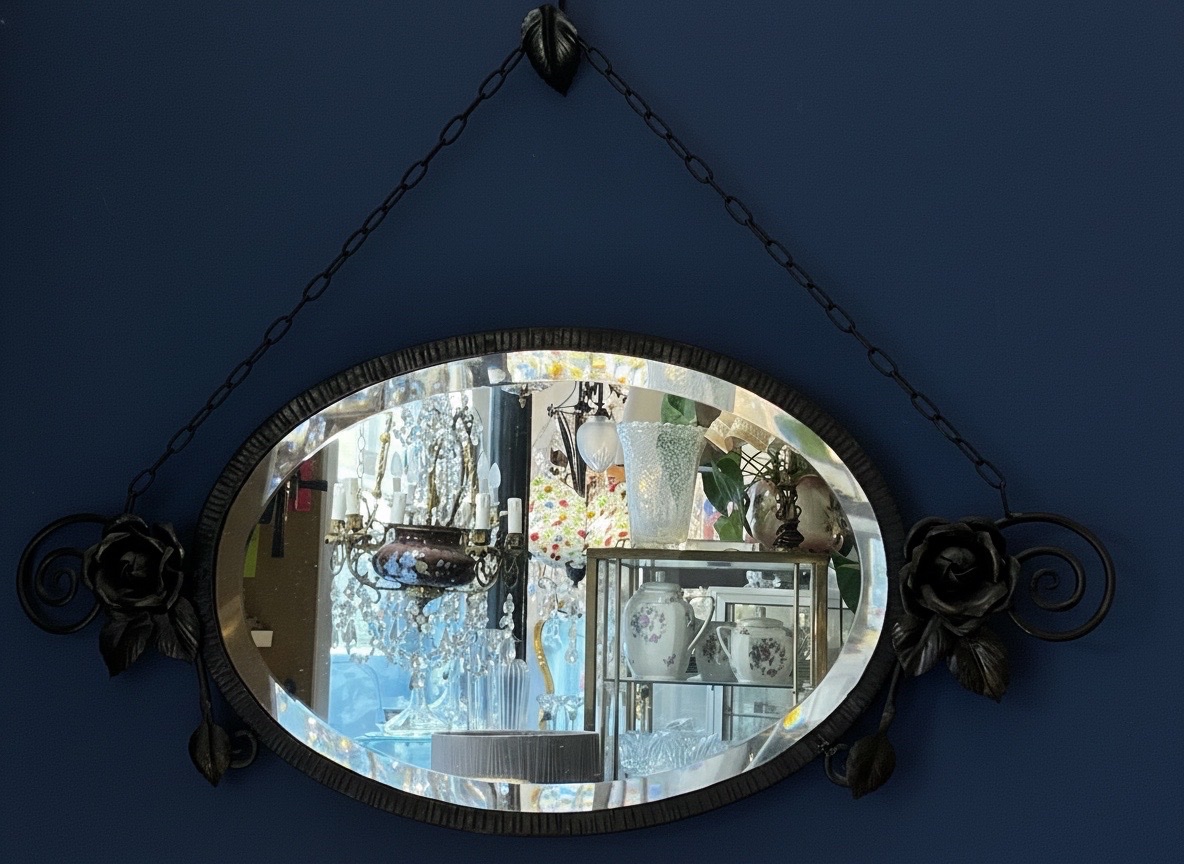 Art Deco Wrought Iron Mirror