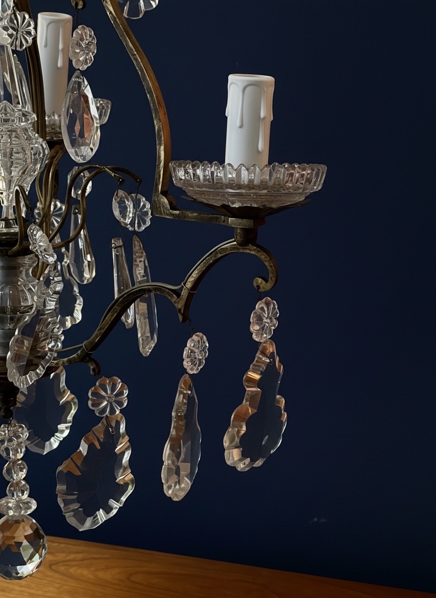 Ref. 135 / 3-light Crystal Drop Chandelier-photo-3