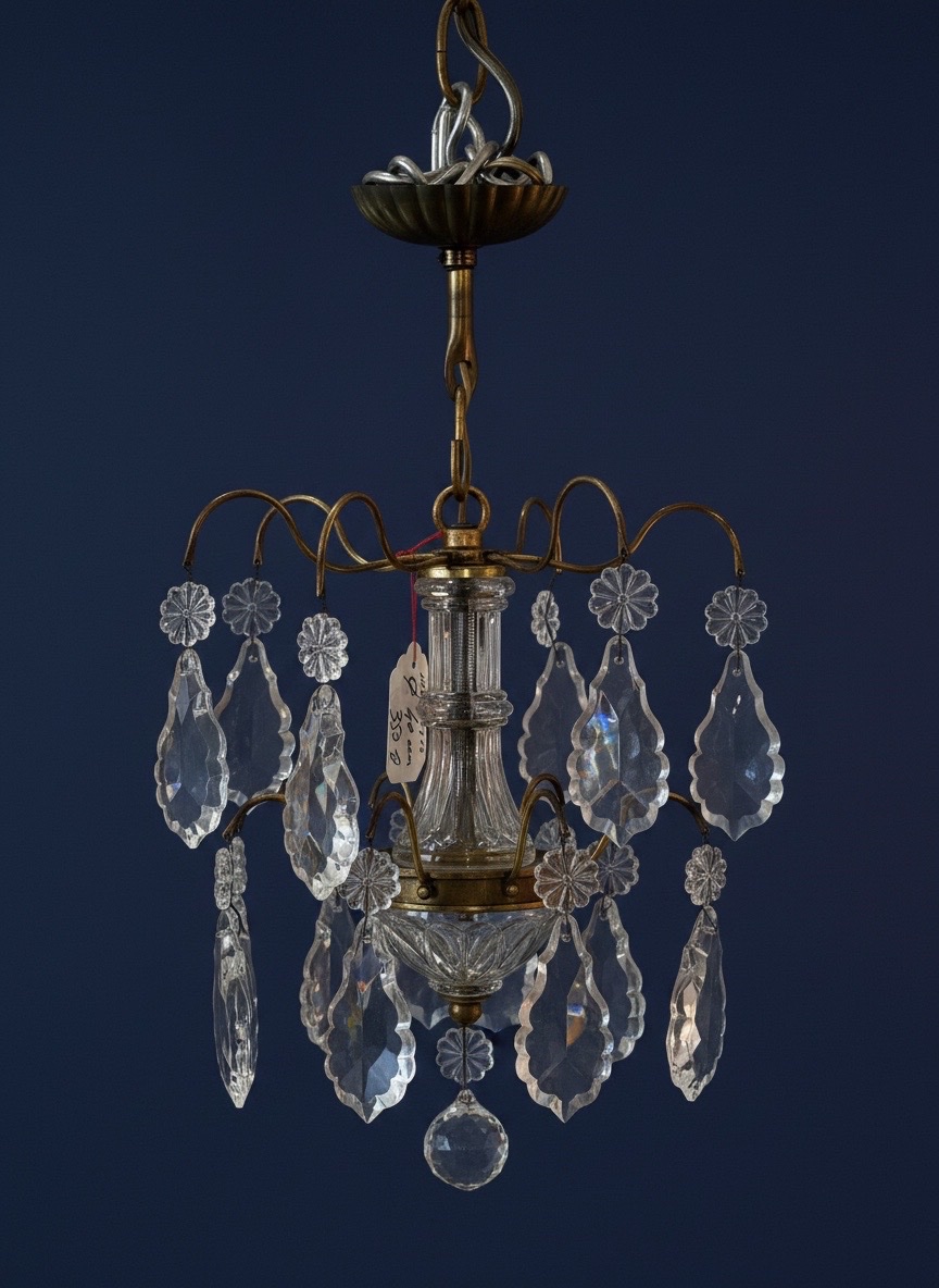 Ref. 135 / 3-light Crystal Drop Chandelier-photo-4