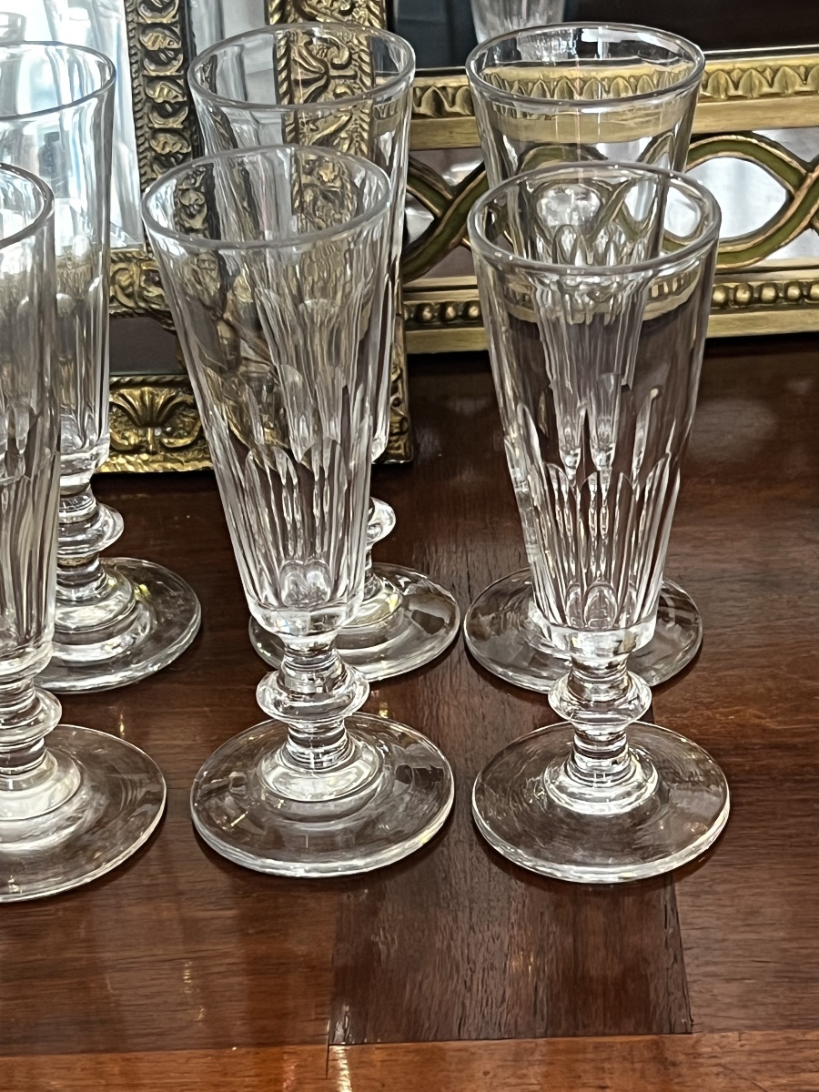 Series 12 Champagne Flutes, 19th Century-photo-3
