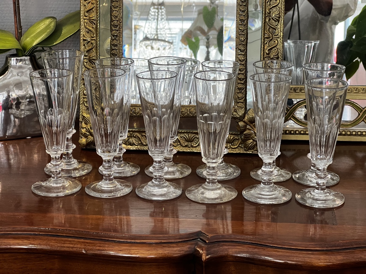Series 12 Champagne Flutes, 19th Century