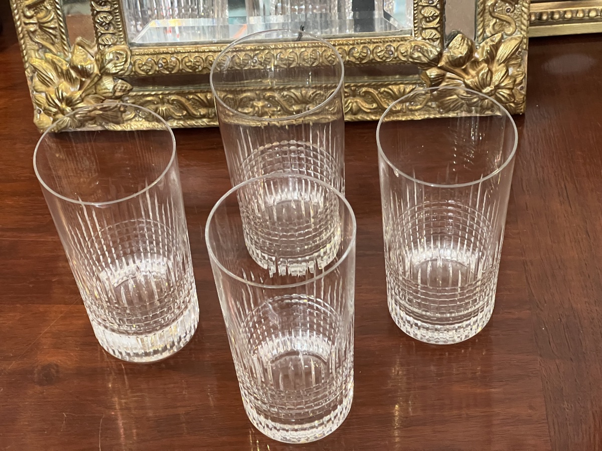 BACCARAT / Série de 4 Verres a  Orangeade  Modèle NANCY -photo-2