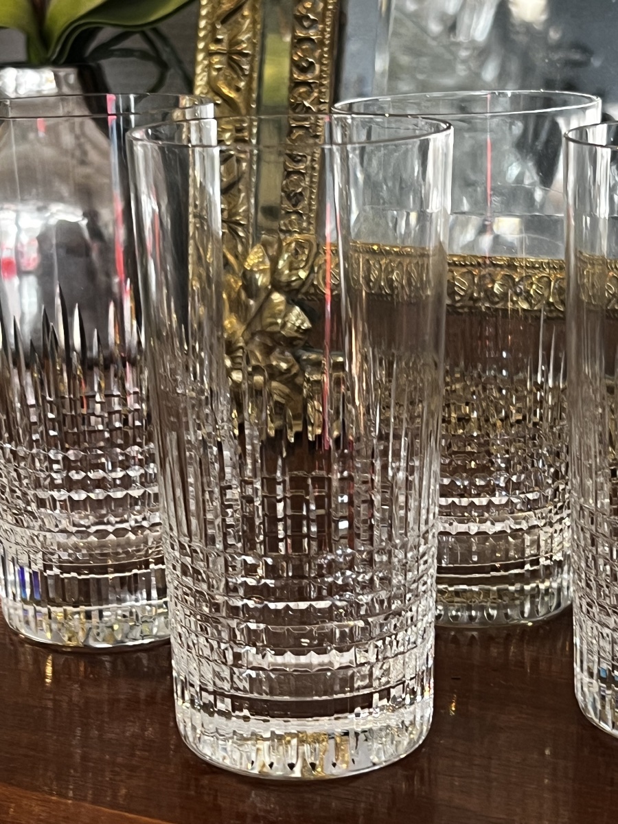 BACCARAT / Série de 4 Verres a  Orangeade  Modèle NANCY -photo-1