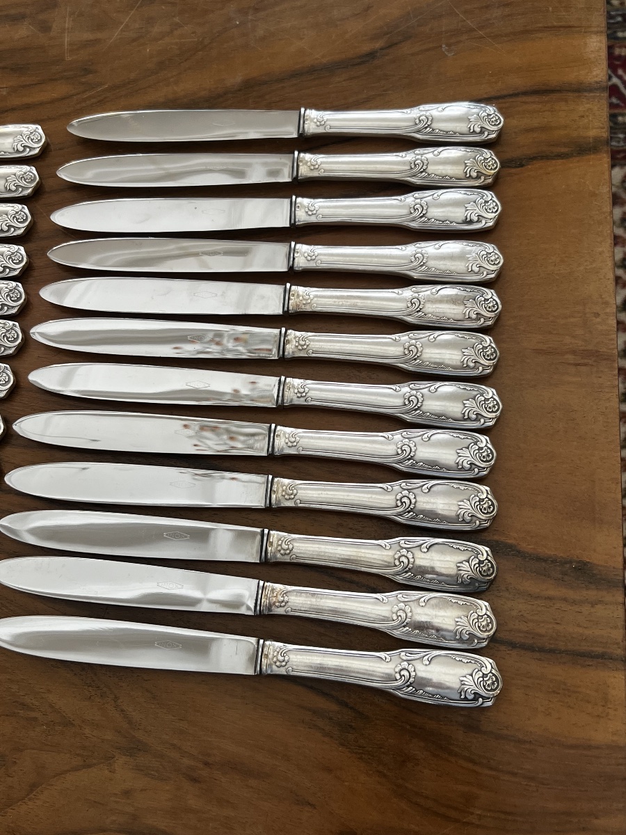 Set Of 24 Silver-plated Knives-photo-4
