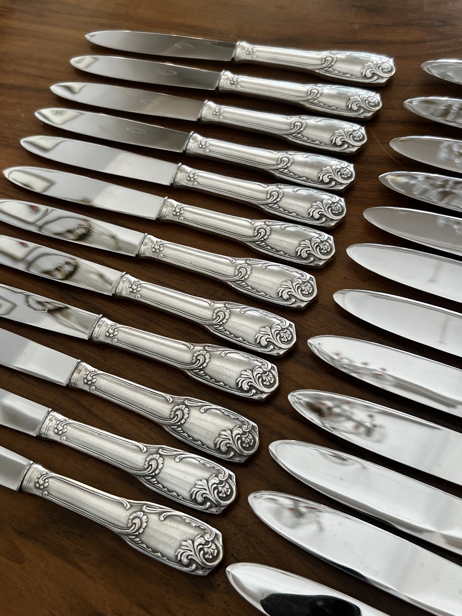Set Of 24 Silver-plated Knives