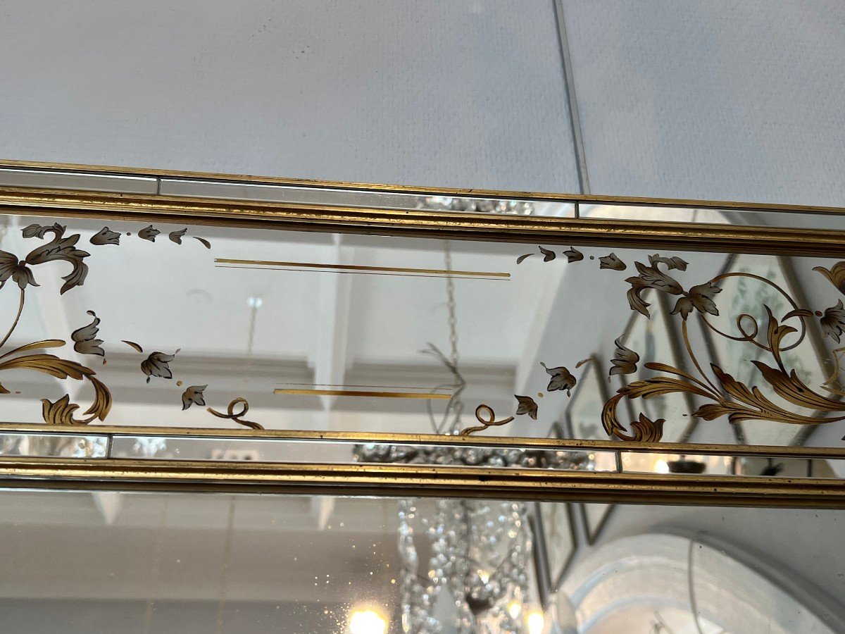 Large Mirror Decor Eglomise And Golden Frame 135 X 97-photo-5