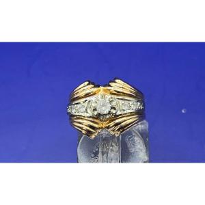 Bague Art Deco Or 18 K