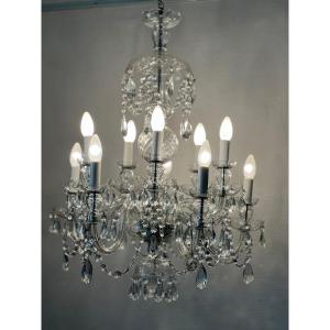 Bohemian Crystal Tassel Chandelier 10 Lights / Refurbished