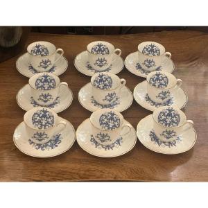Série  De 9 Tasses A Café LIMOGES BERNARDAUD Modèle " LOUIS XIII "