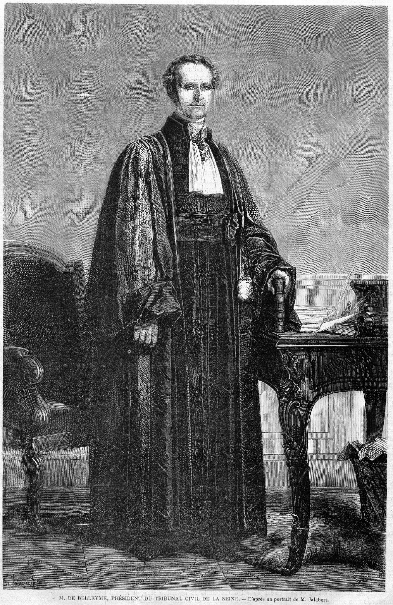 Charles Jalabert (1818-1901) Portrait Of President Louis-marie De Belleyme Magistrate-photo-2