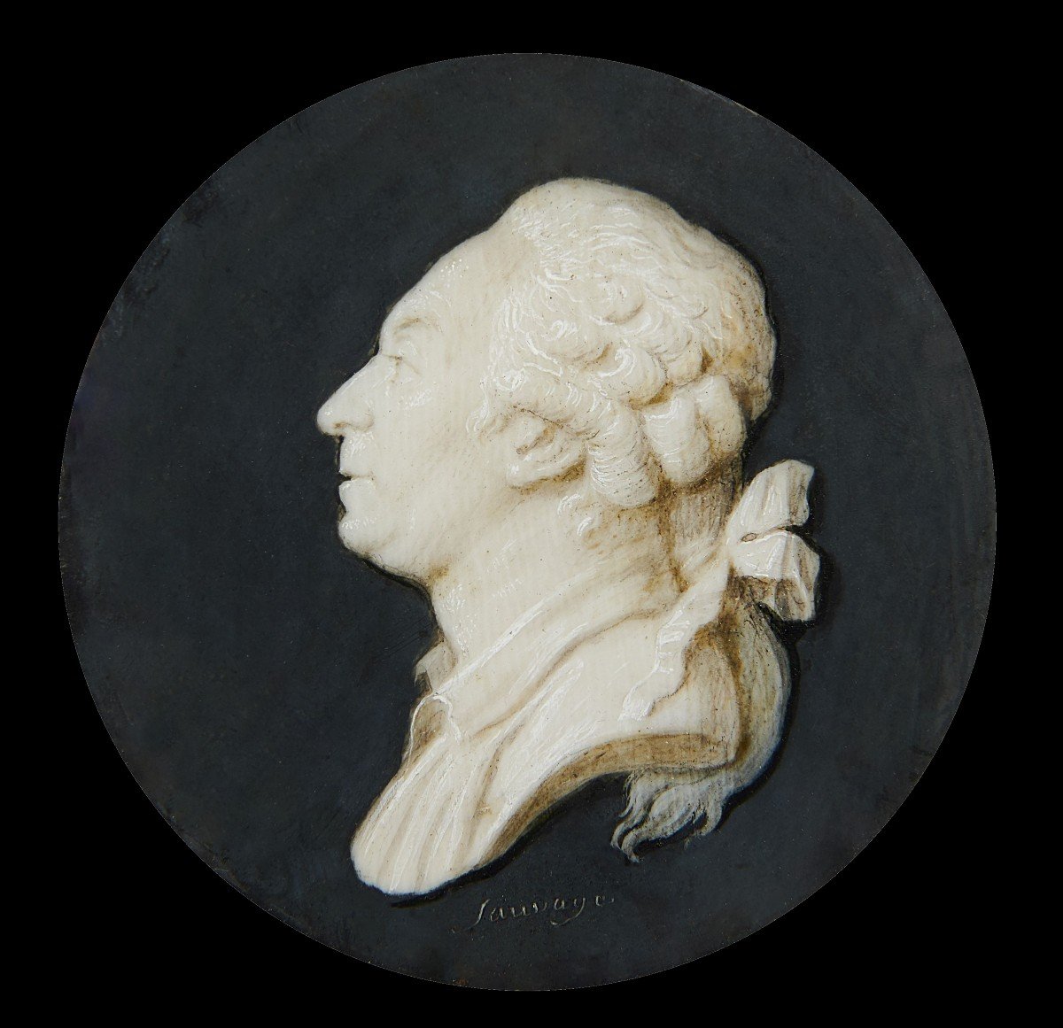 Piat-joseph Sauvage (1744-1818) Portrait Of Buffon Aged 65 Miniature Tournai