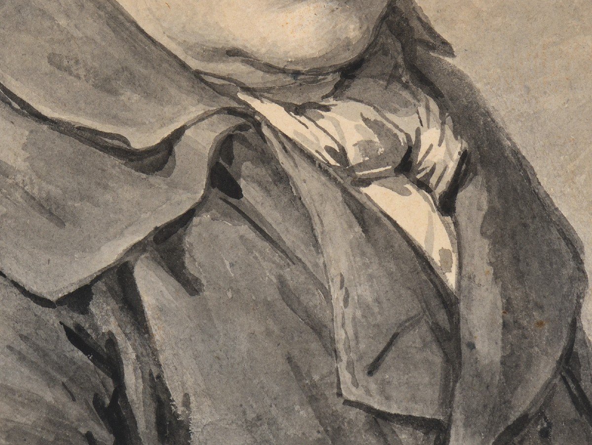 Benoît Louis Prévost (1747-1804) Portrait présumé d’André-Jacques Porchon de Bonval Oise-photo-3