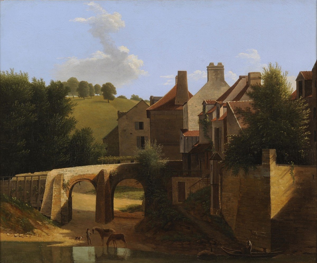 Jean-Victor Bertin (1767-1842) et atelier - Paysage d’Ile de France-photo-2