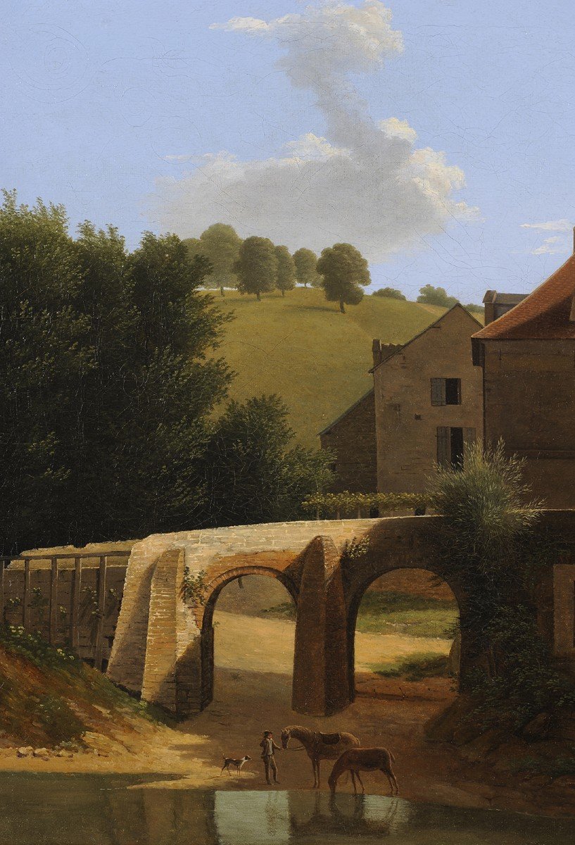 Jean-Victor Bertin (1767-1842) et atelier - Paysage d’Ile de France-photo-3