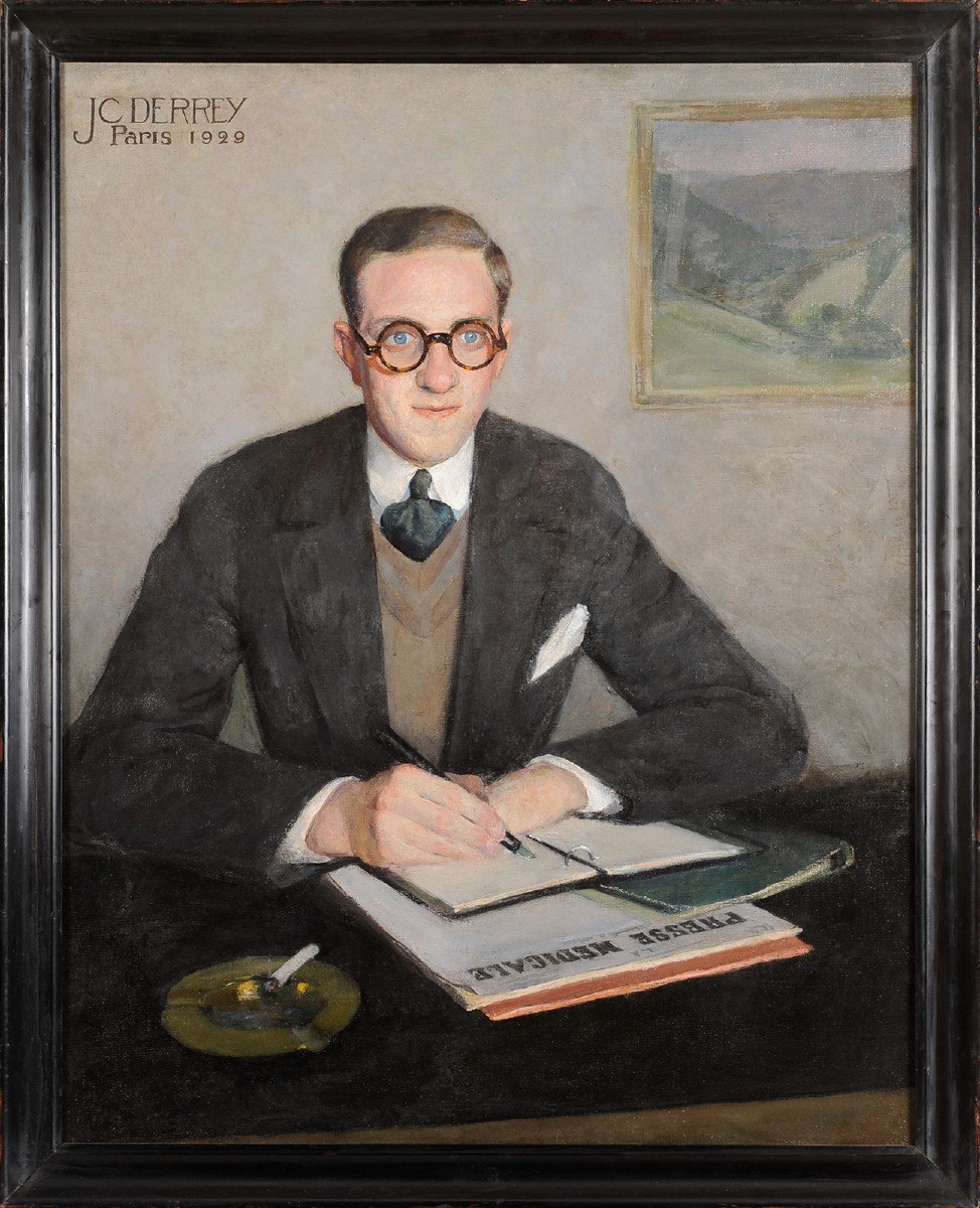 Jacques Charles Derrey (1907-1975) Portrait du Dr R. Lenoir Médecine-photo-2