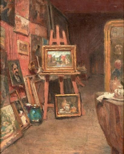 Louis Joseph Pottin (1849-1930) The Artist's Studio-photo-4