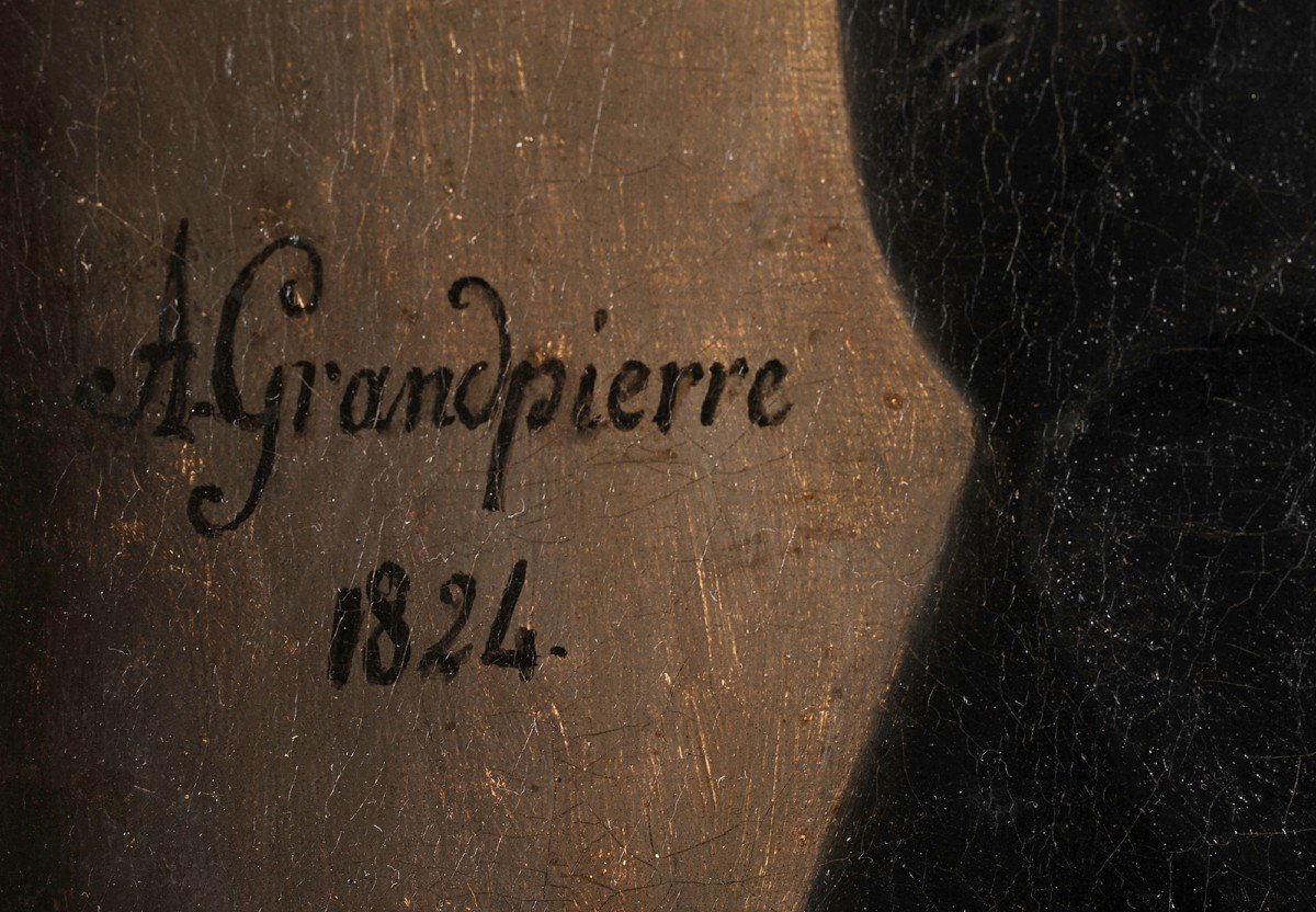Adrienne Grandpierre-Deverzy (épouse d’Abel de Pujol) (1798-1869) Portrait d’homme-photo-4