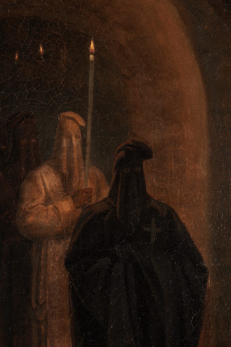 Nicolas Frosté (1790-1856) A Condemned Man Receiving His Sentence – Inquisition Scene-photo-1