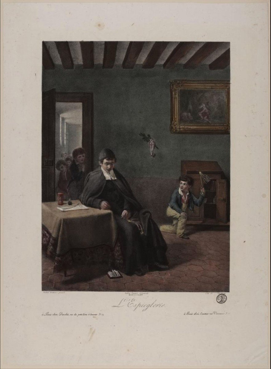 Pierre Duval Lecamus (1790-1854) Dinner In Good Company - Priest Parish-photo-3