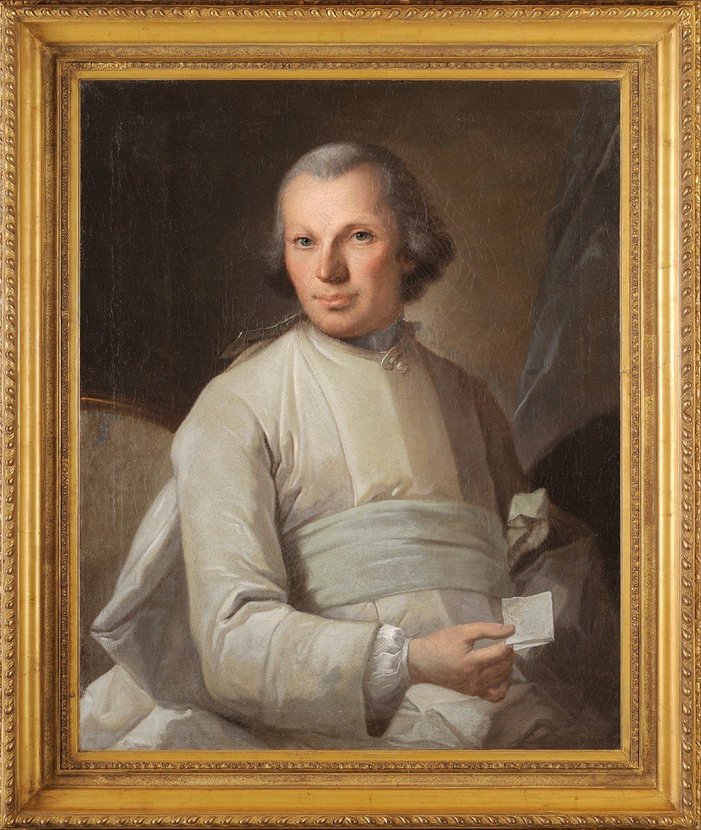 Ecole Française Vers 1760 - Portrait D’un Prémontré