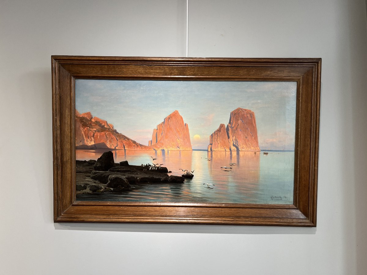 Ascan Lutteroth (1842-1923) Capri - les Faraglioni Hambourg-photo-4