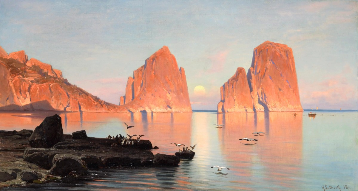 Ascan Lutteroth (1842-1923) Capri - les Faraglioni Hambourg