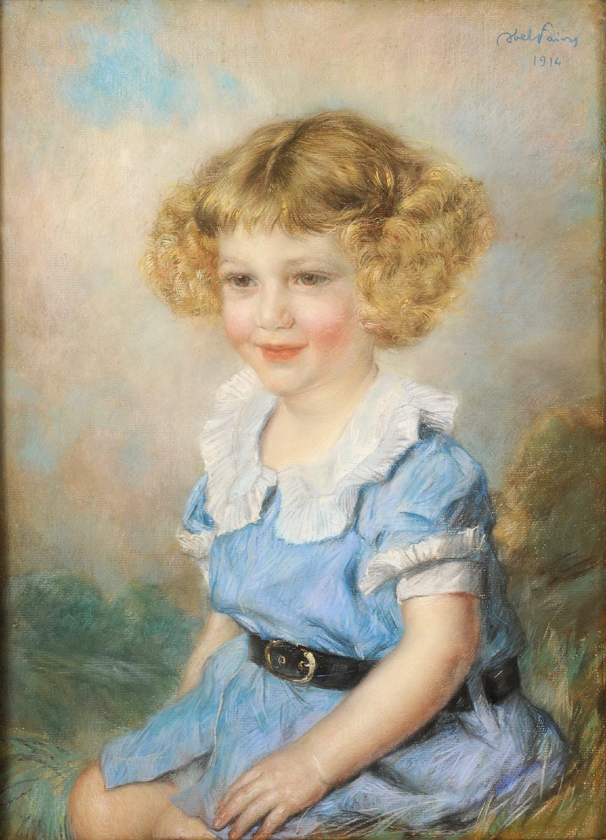 Abel Faivre (1867-1945) Portrait Of A Child-photo-2