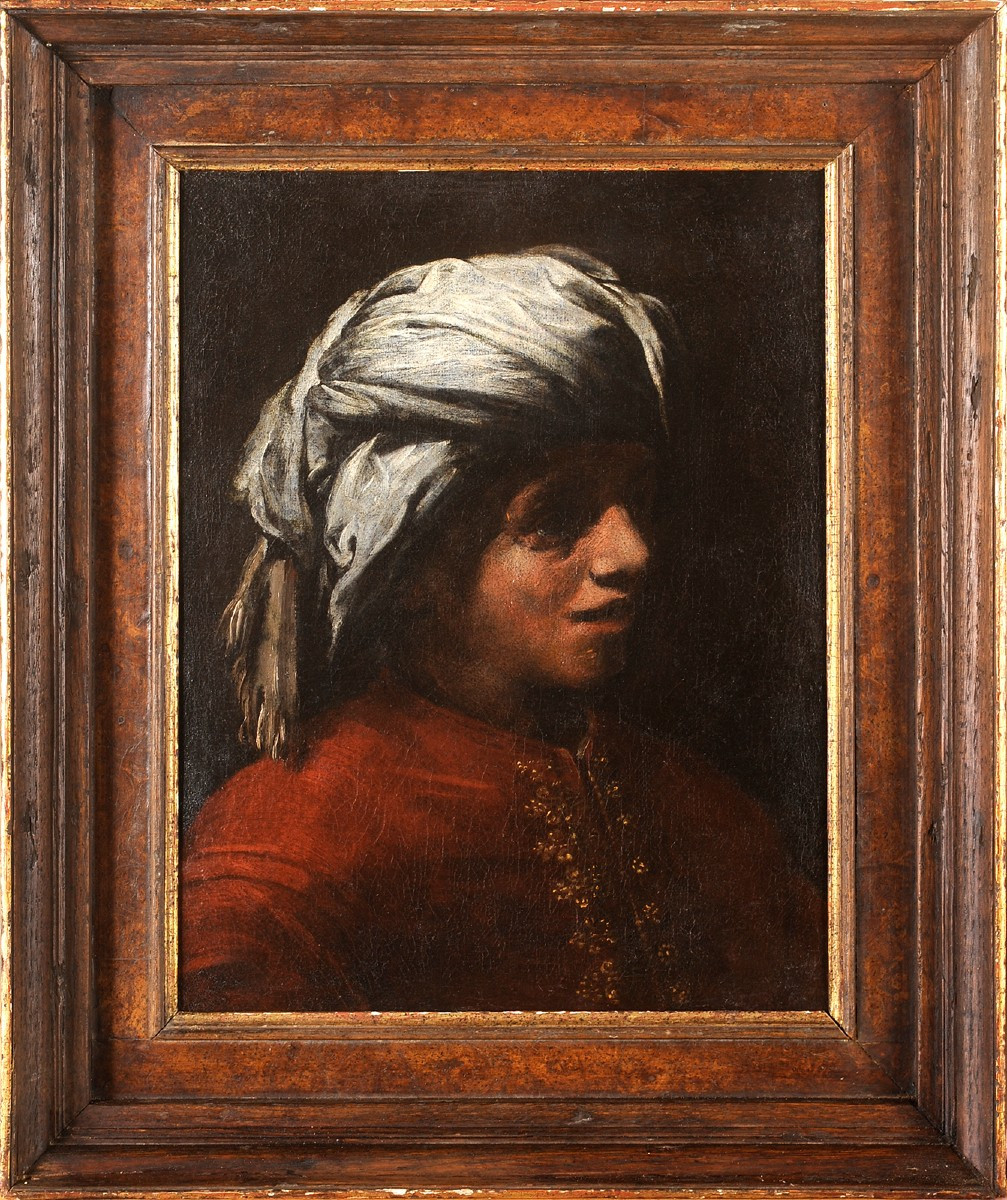 Portrait Of A Young Man With A Turban - Ent By Adam De Coster