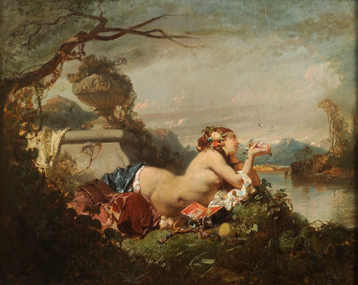 Eugène Le Poittevin (1806-1870) Diane At Rest-photo-2