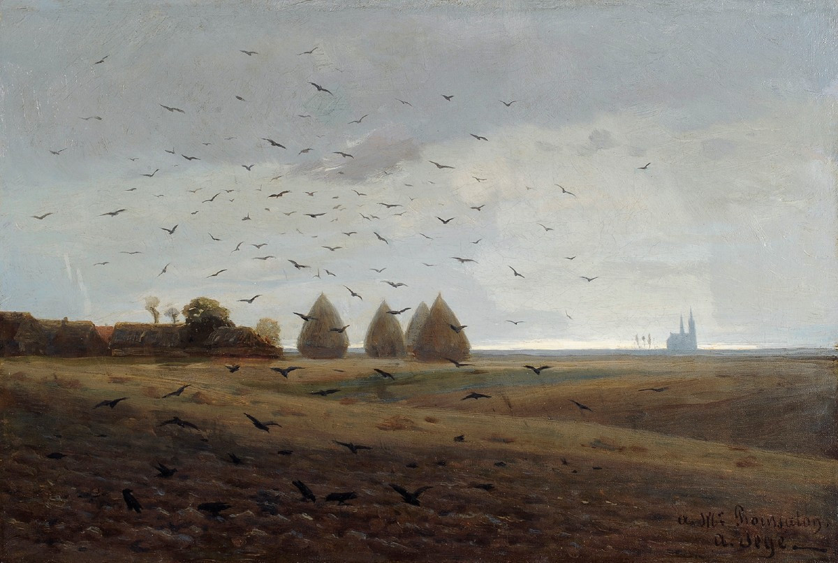 Alexandre Ségé (1819-1885) The Crows, Plain Of Chartres