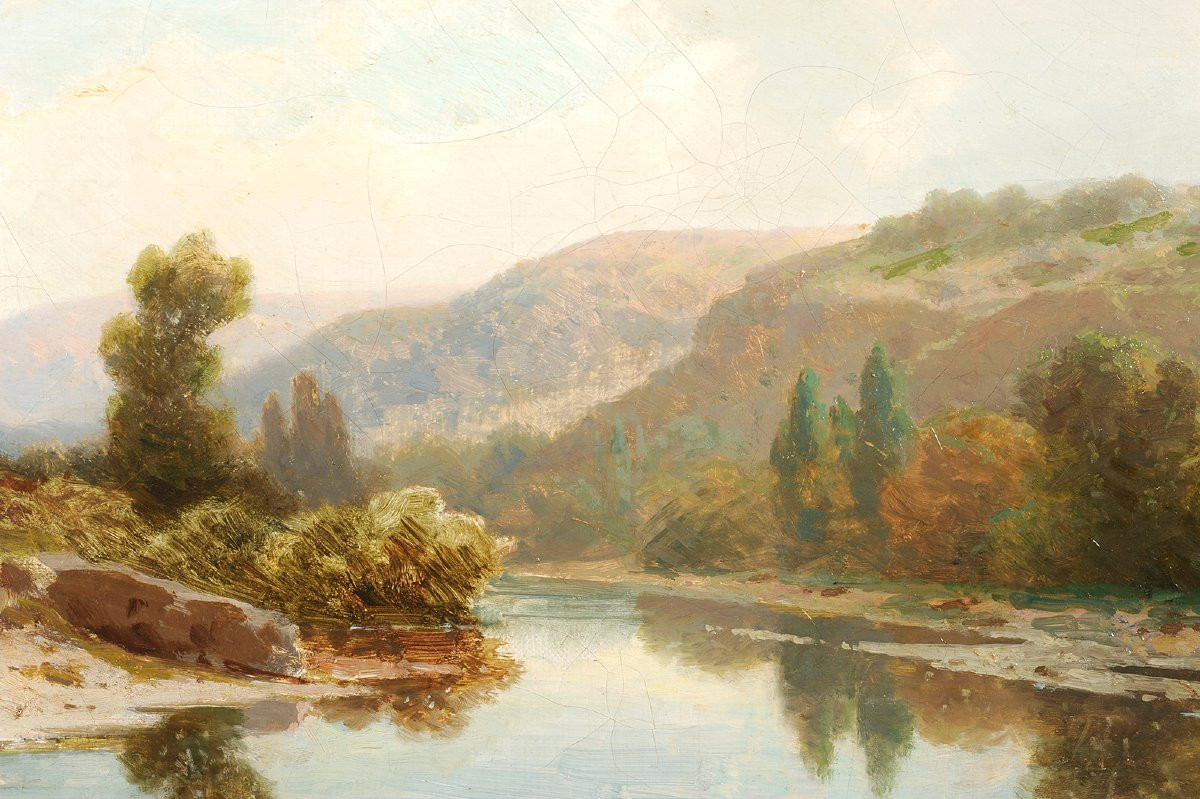 Antoine-Claude Ponthus-Cinier (1812-1885) Le bac à traille à Neuville sur Ain-photo-1