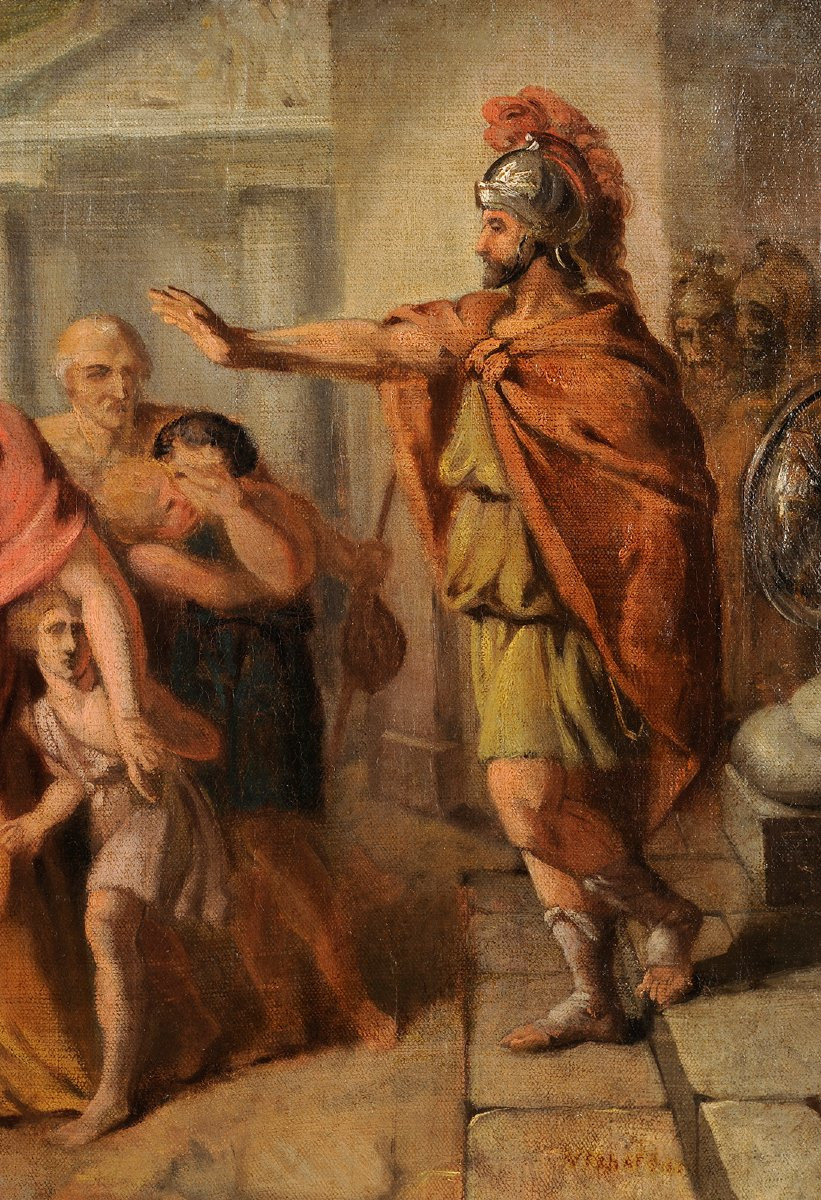 French School, Late 18th Century - Alexander The Great In The House Of Darius-photo-3