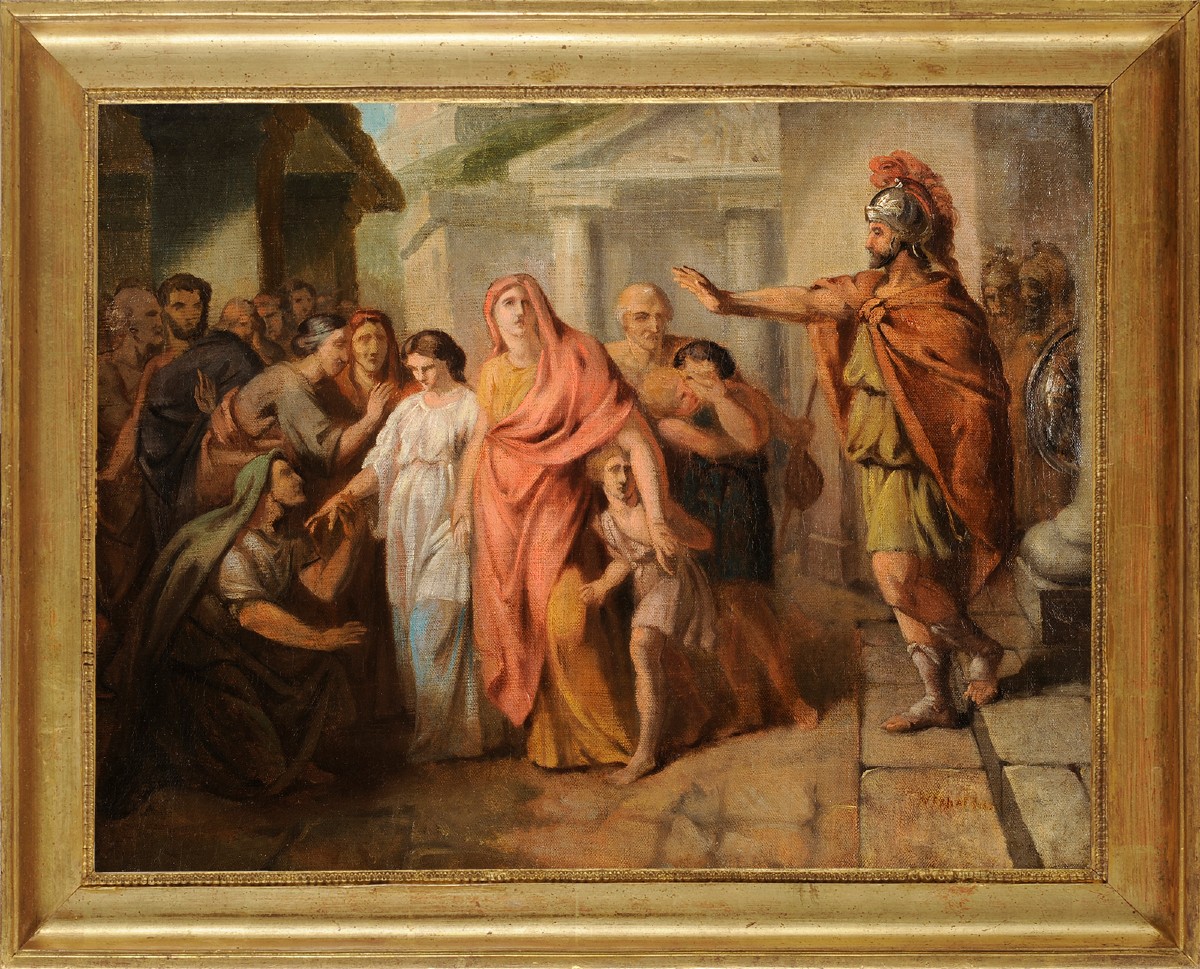 French School, Late 18th Century - Alexander The Great In The House Of Darius