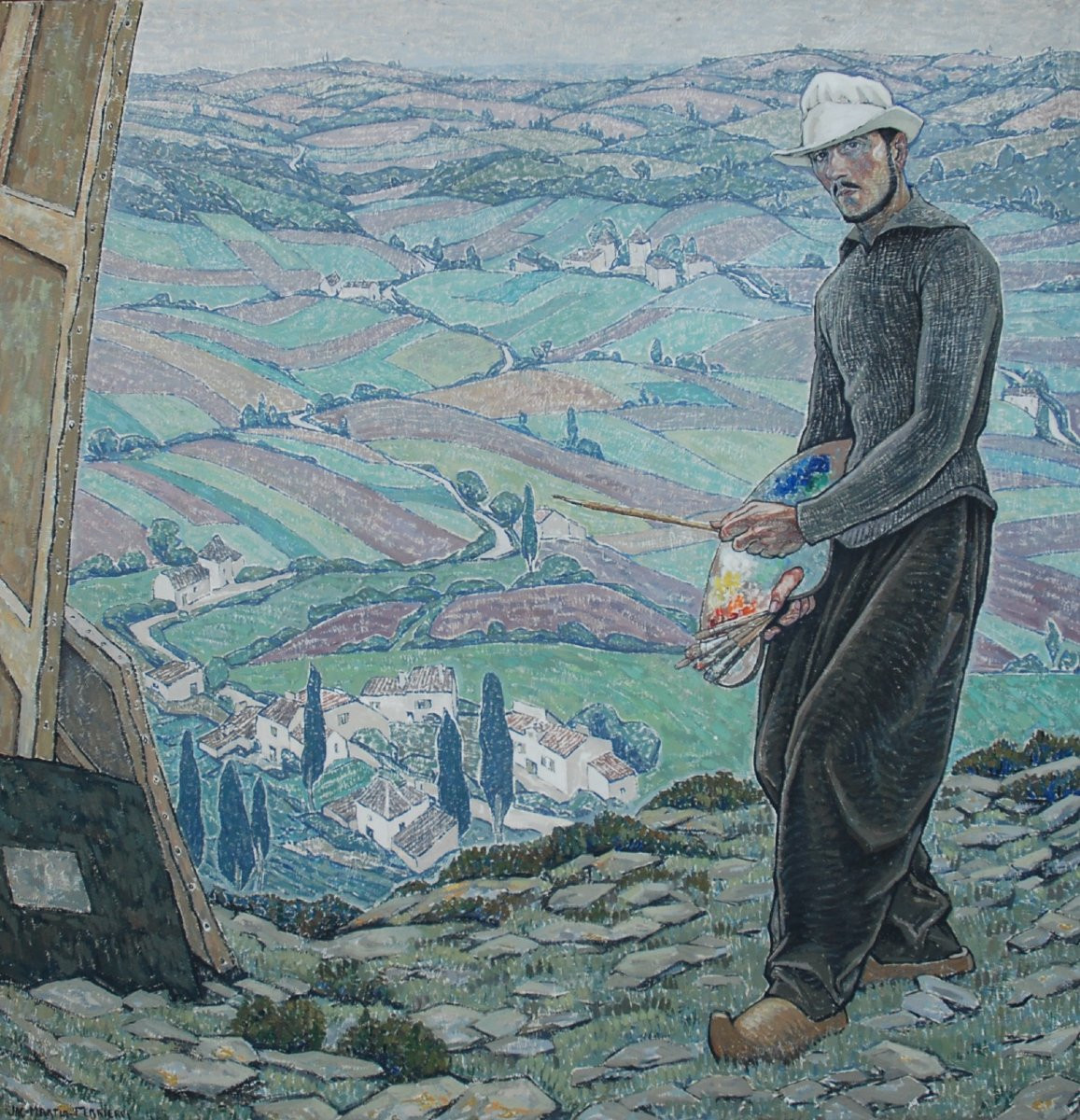 Jac Martin-ferrières (1893-1972) Self-portrait Sketch For "the Painter"-photo-5